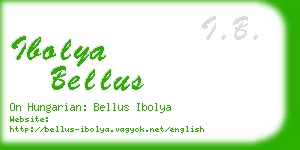 ibolya bellus business card